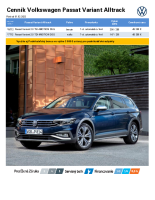 Volkswagen Passat Variant Alltrack cennik SK EUR 2022-1
